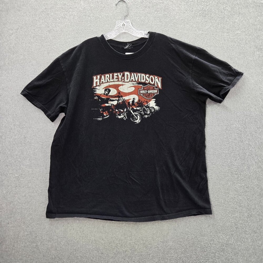 Harley-Davidson Men Shirt 3XL Black Logo Eagle Motorcycle Lathrop CA